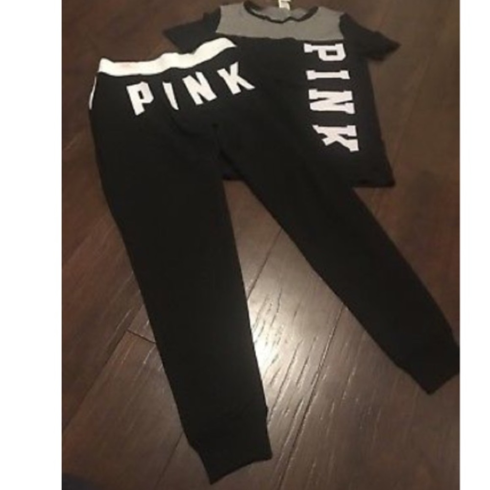 Black and white Vs pink outfit